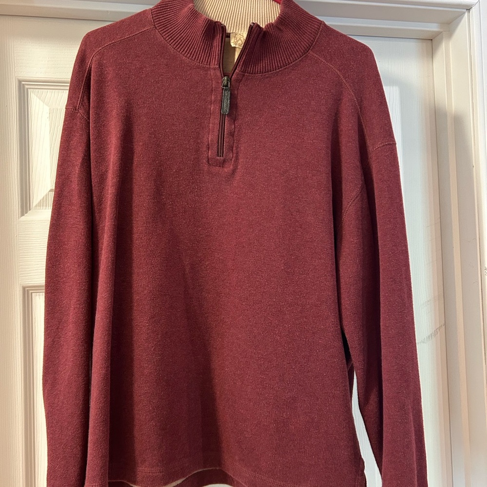 Jos. A. Bank Men's Maroon Zip-Up Sweater